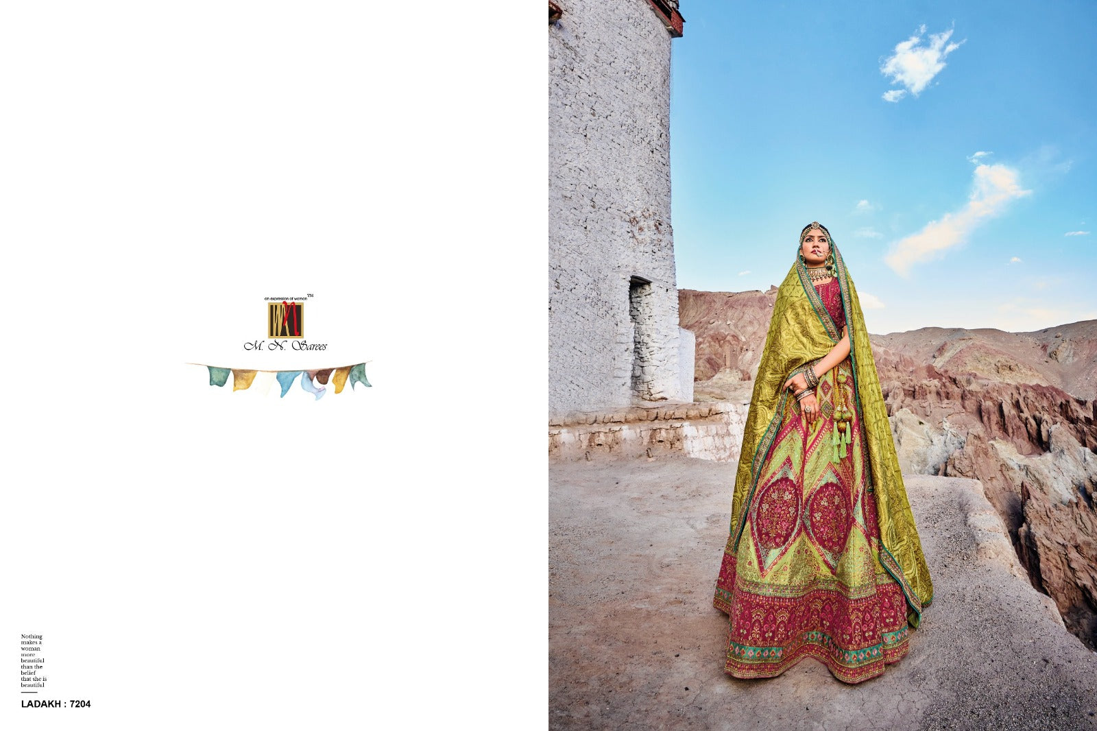 Ladakh Mn Silk Jacquard Lehenga Choli