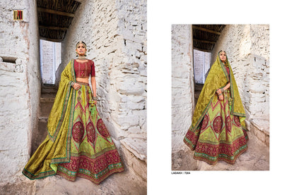 Ladakh Mn Silk Jacquard Lehenga Choli