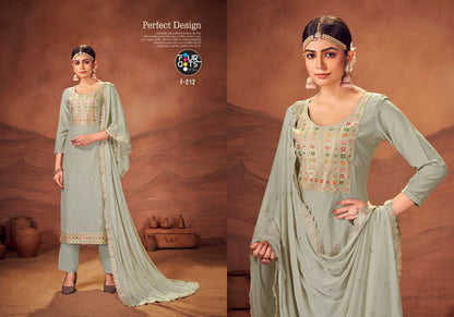 Laher Four Dots Muslin Plazzo Style Suits