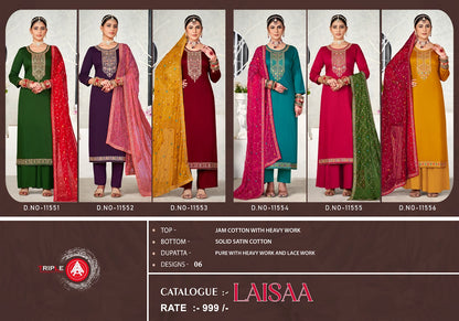Laisaa Triple Aaa Jaam Cotton Pant Style Suits