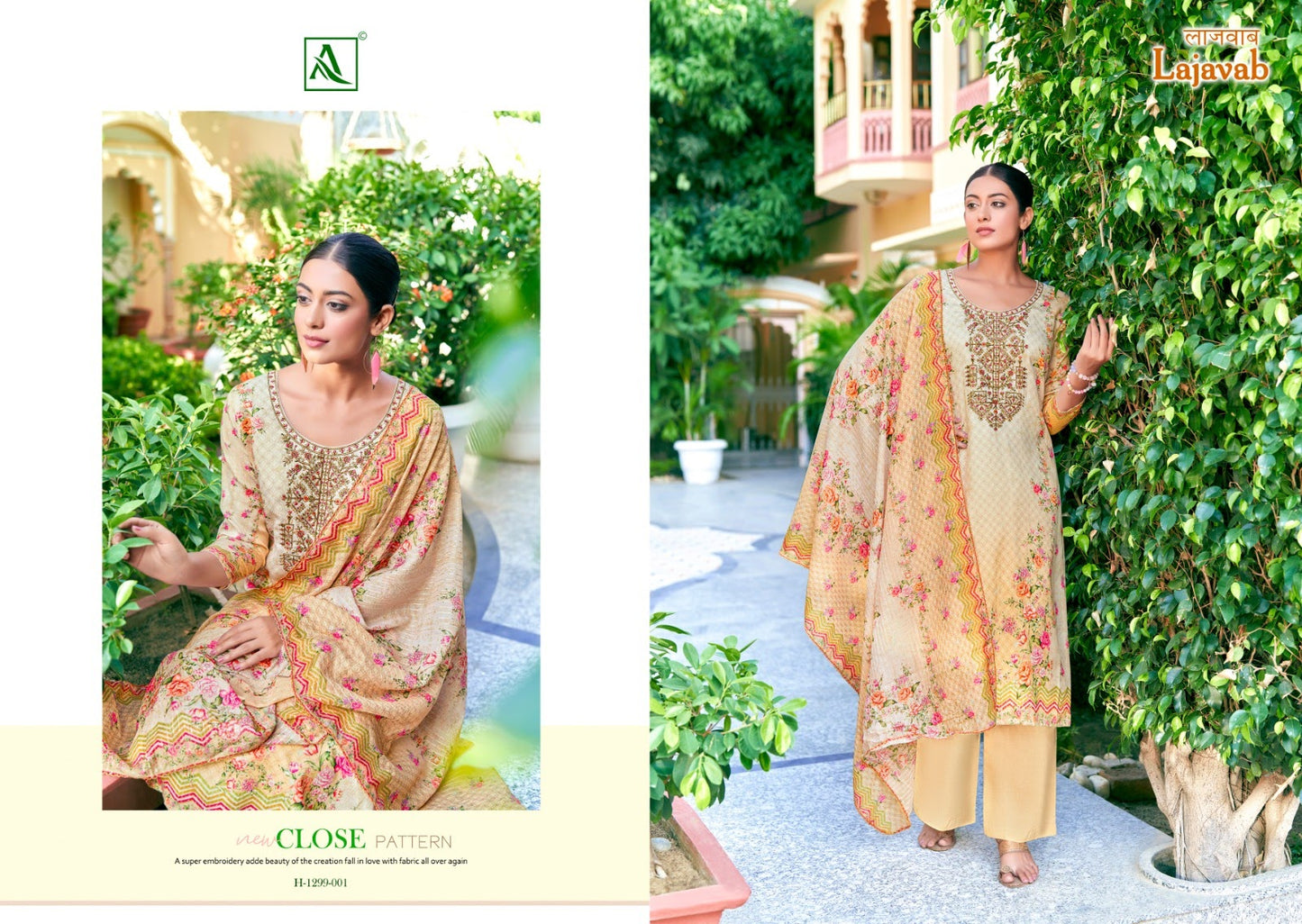 Lajavab Alok Jaam Cotton Plazzo Style Suits