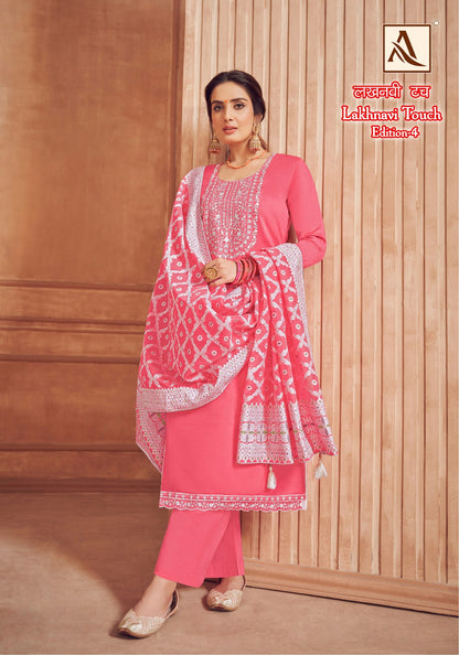 Lakhnavi Touch Edition-4 Alok Jaam Cotton Pant Style Suits
