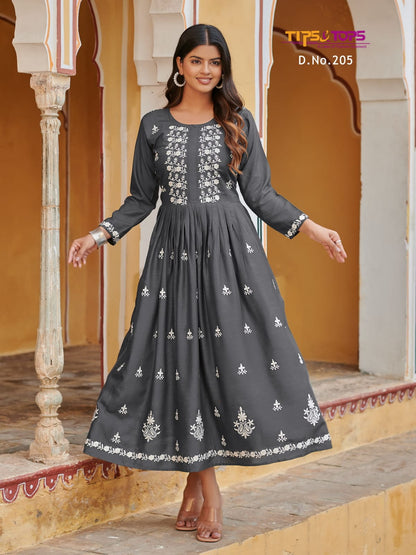 Lakhnavi Vol 2 Tips Tops Rayon Anarkali Kurtis
