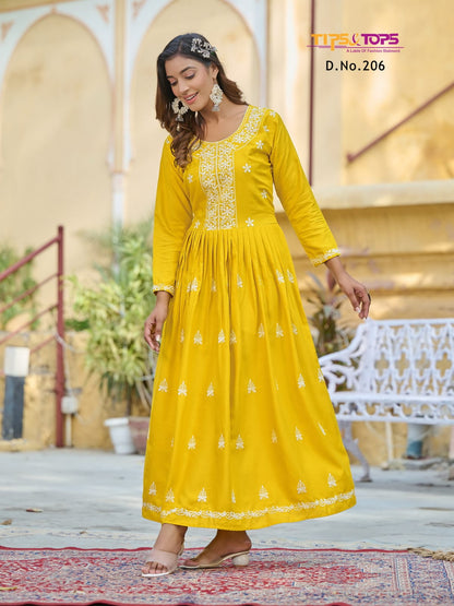 Lakhnavi Vol 2 Tips Tops Rayon Anarkali Kurtis