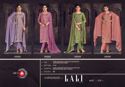 Lali Vol 2 Triple Aaa Organza Pant Style Suits