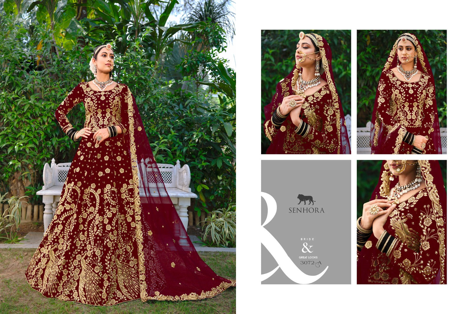 Latika Senhora Velvet Bridal Lehenga Choli