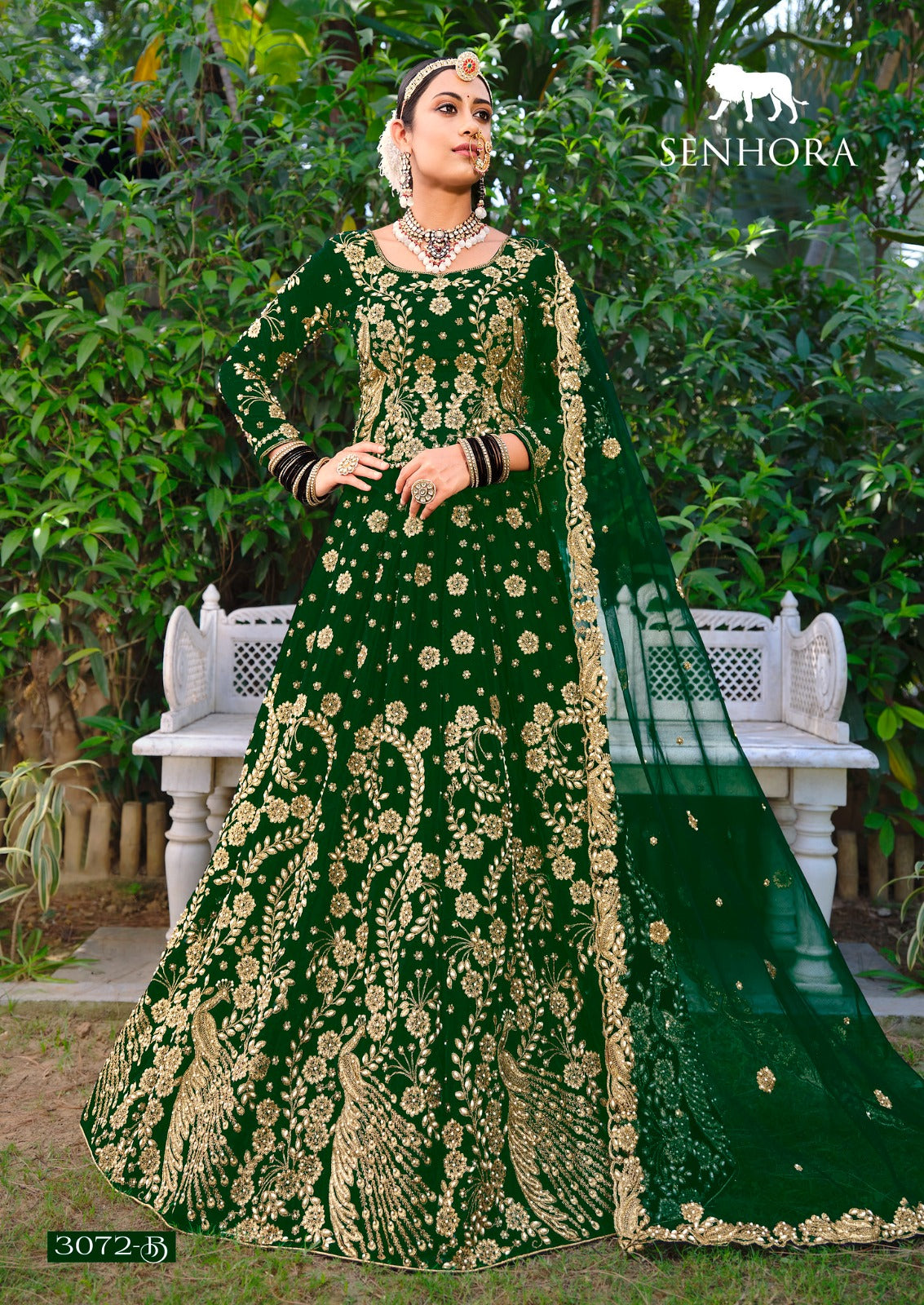 Latika Senhora Velvet Bridal Lehenga Choli