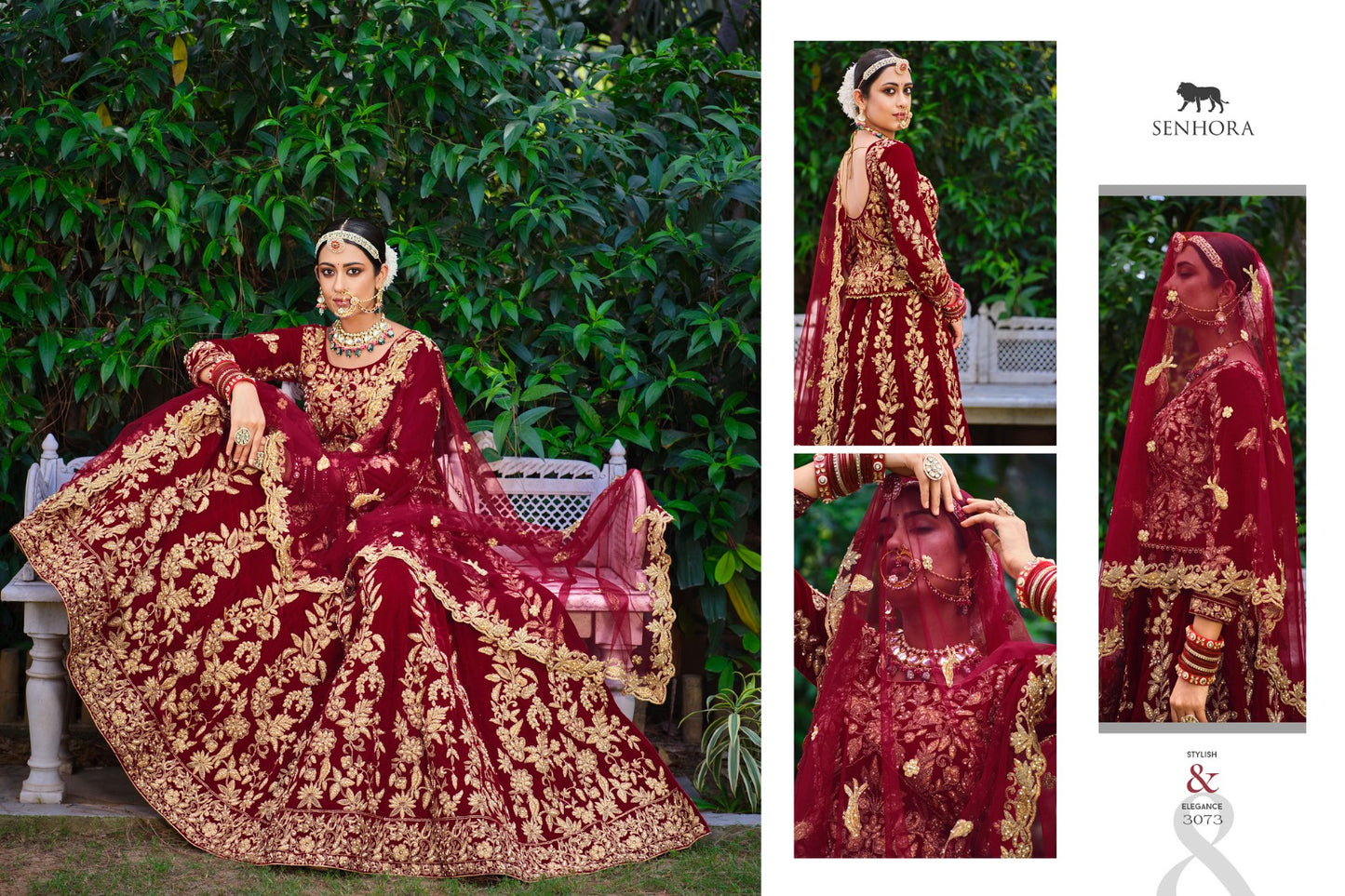 Latika Senhora Velvet Bridal Lehenga Choli