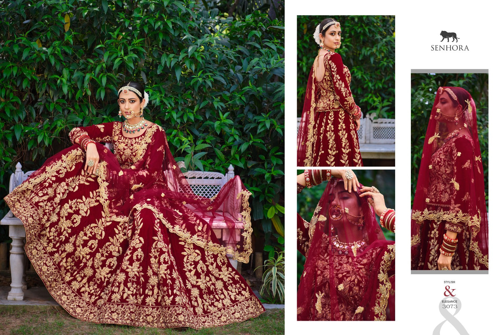 Latika Senhora Velvet Bridal Lehenga Choli