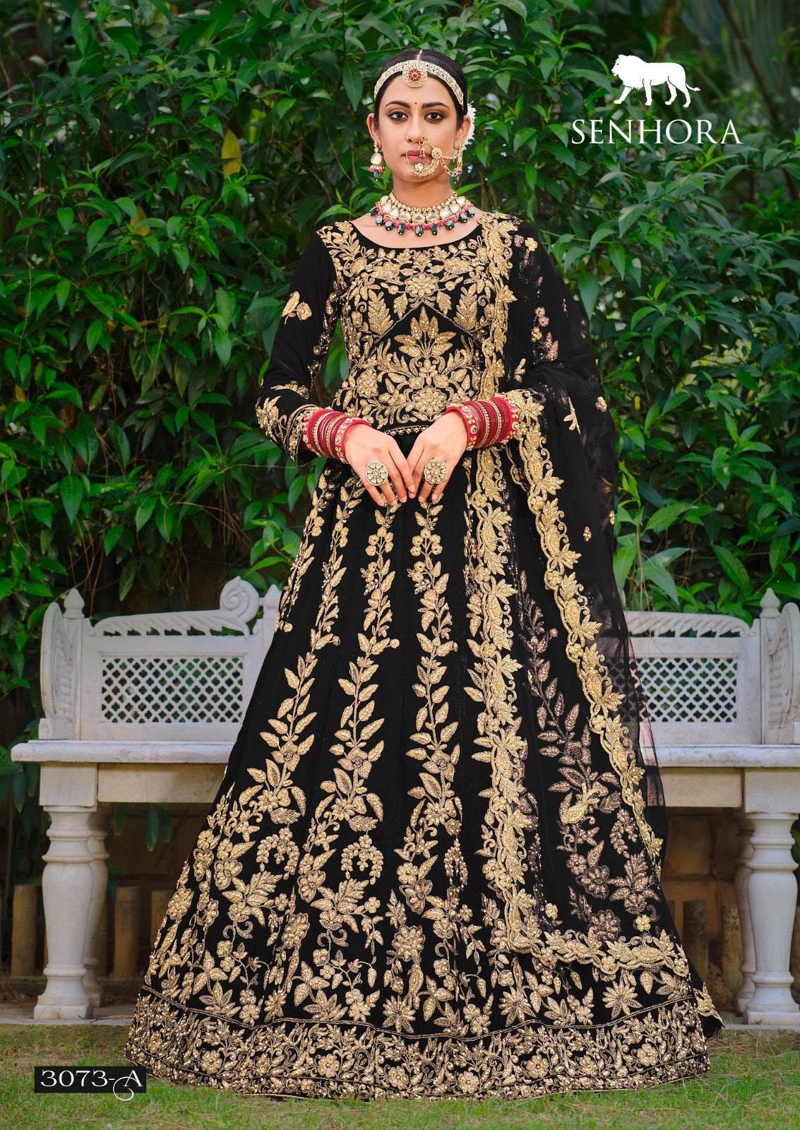 Latika Senhora Velvet Bridal Lehenga Choli
