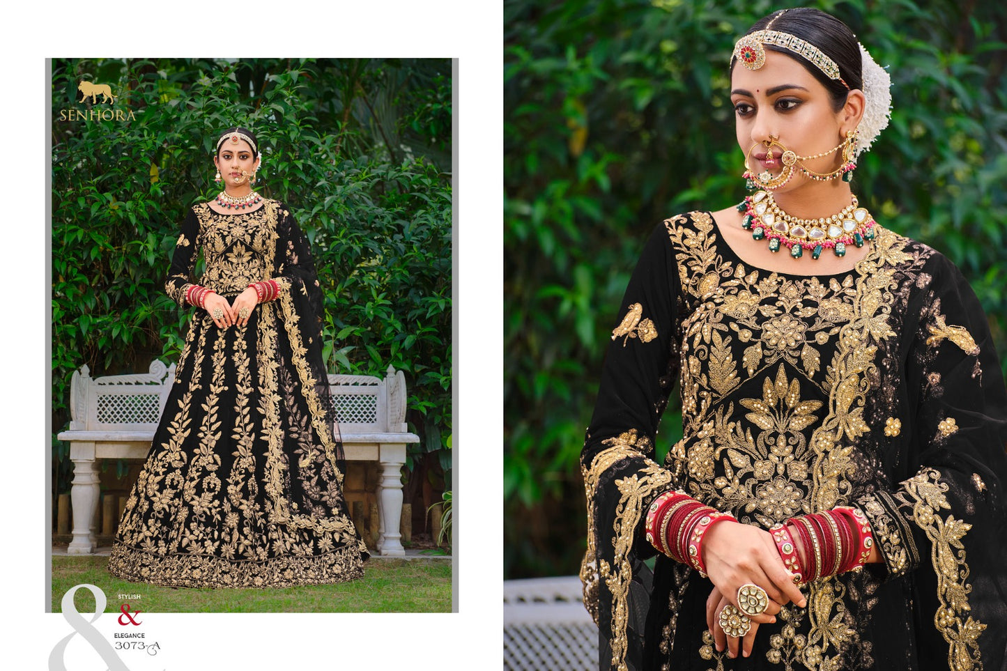 Latika Senhora Velvet Bridal Lehenga Choli