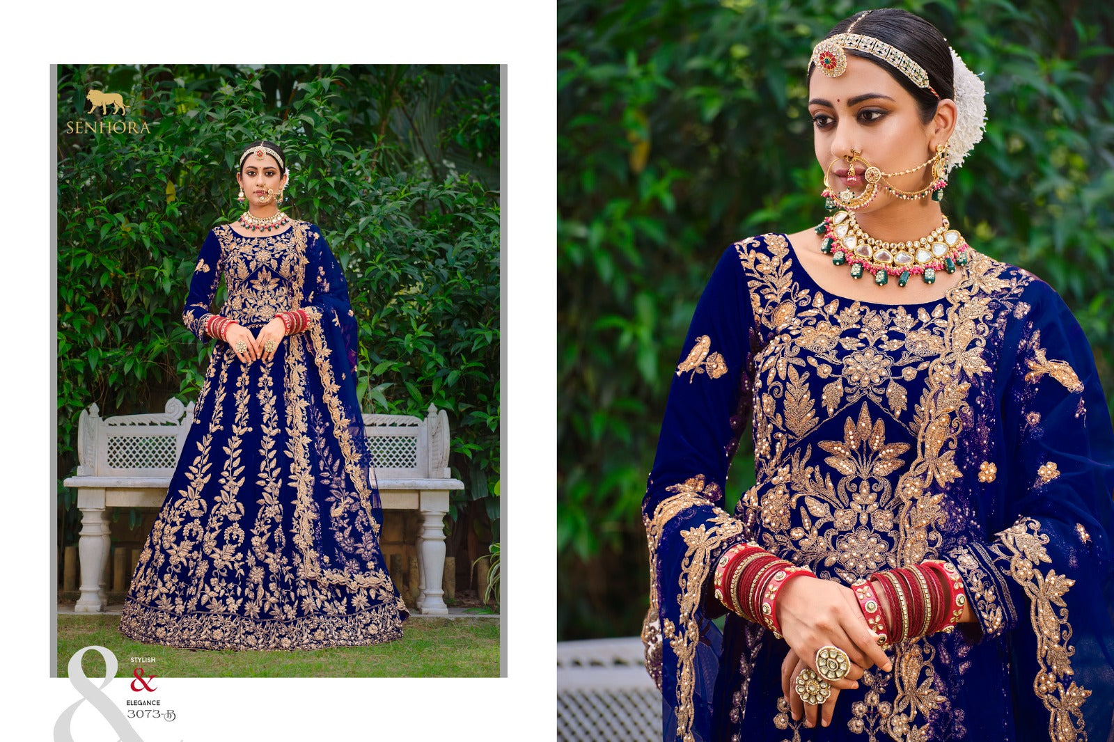 Latika Senhora Velvet Bridal Lehenga Choli