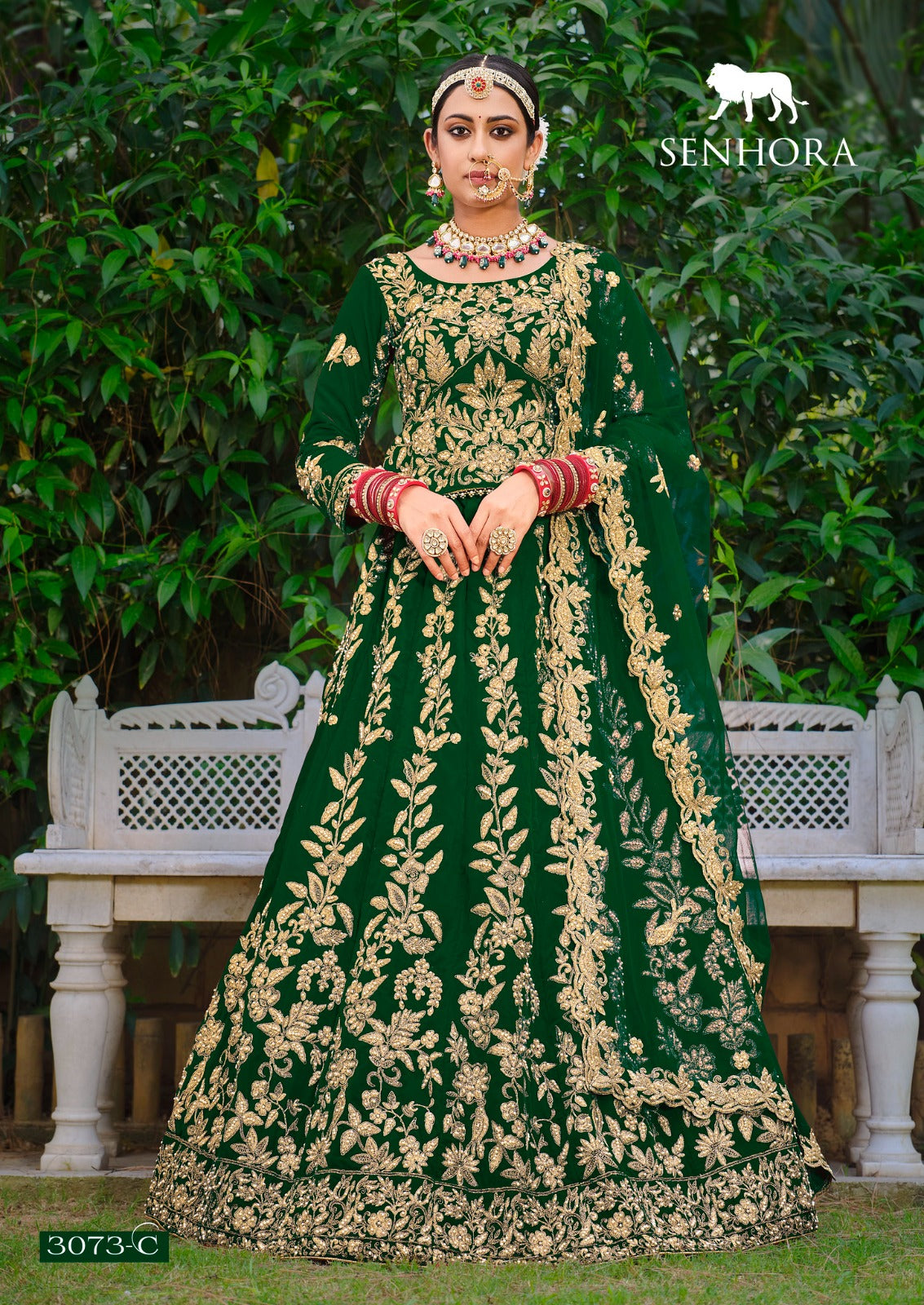 Latika Senhora Velvet Bridal Lehenga Choli