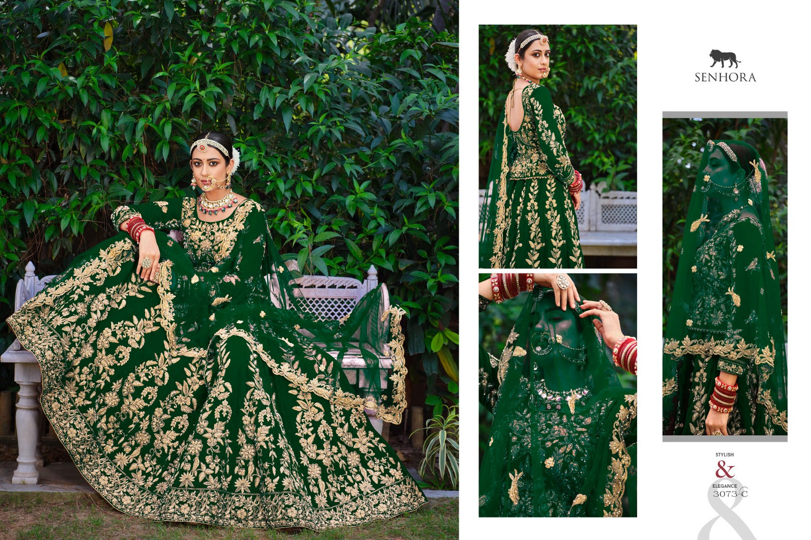 Latika Senhora Velvet Bridal Lehenga Choli
