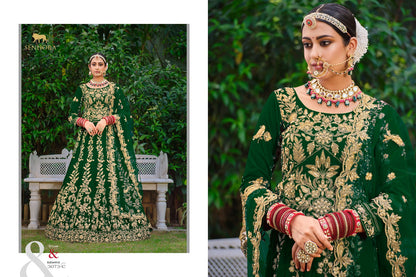 Latika Senhora Velvet Bridal Lehenga Choli