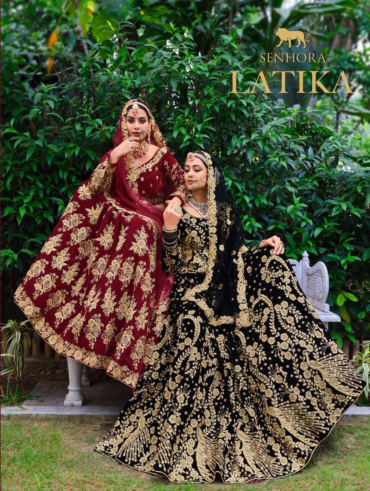 Latika Senhora Velvet Bridal Lehenga Choli