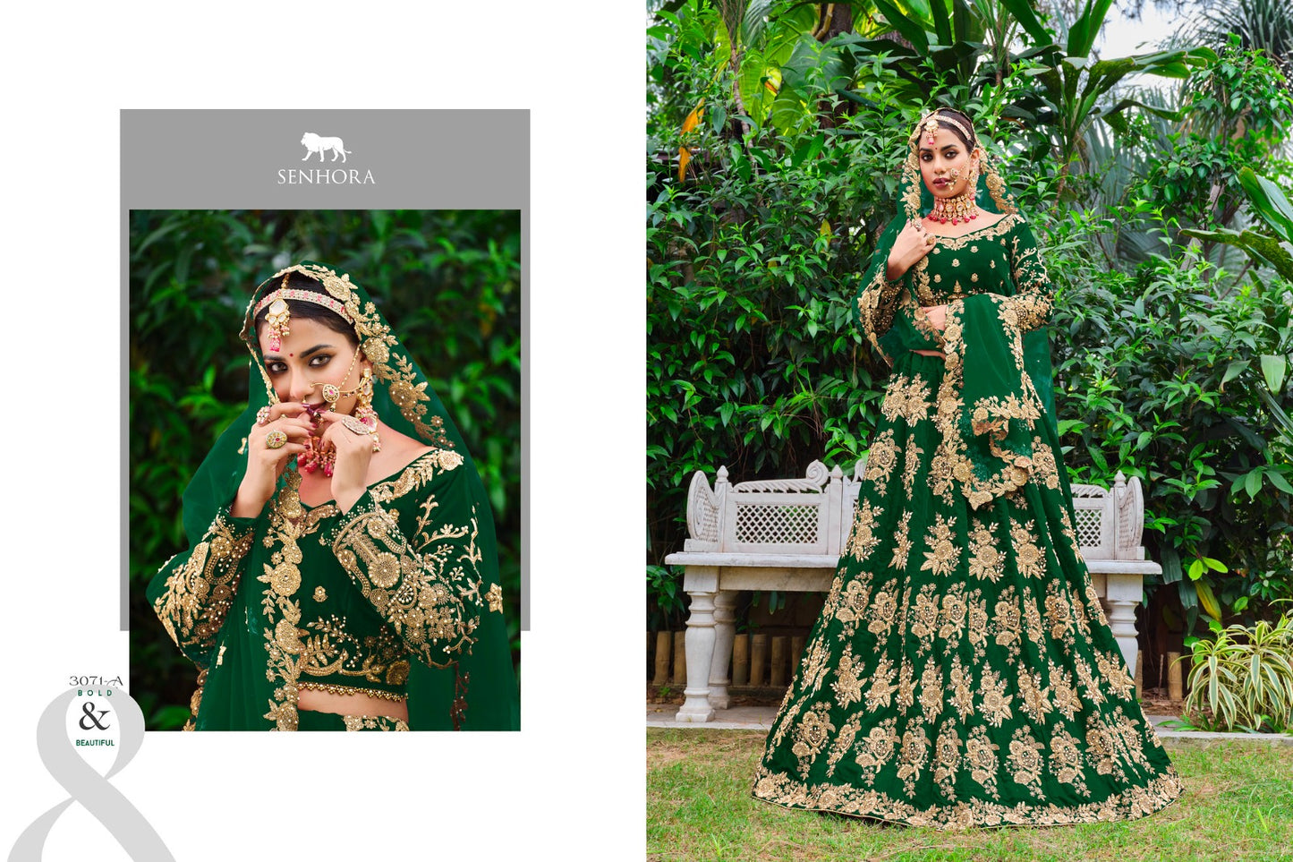 Latika Senhora Velvet Bridal Lehenga Choli
