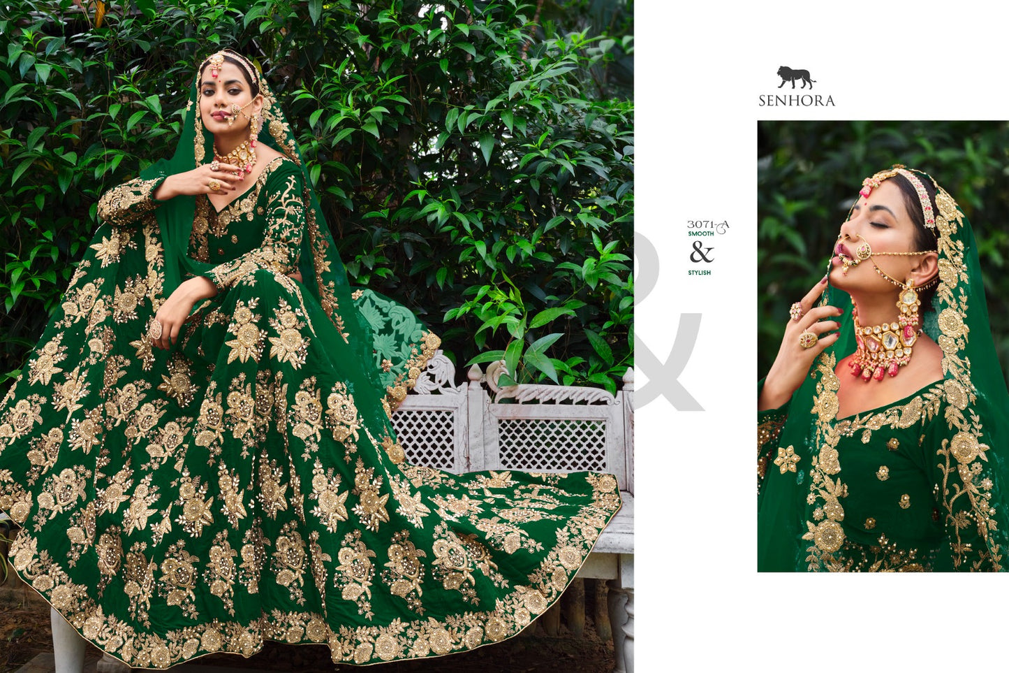 Latika Senhora Velvet Bridal Lehenga Choli