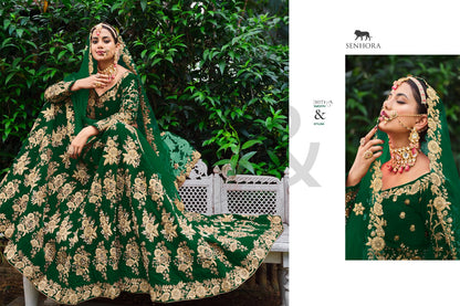 Latika Senhora Velvet Bridal Lehenga Choli