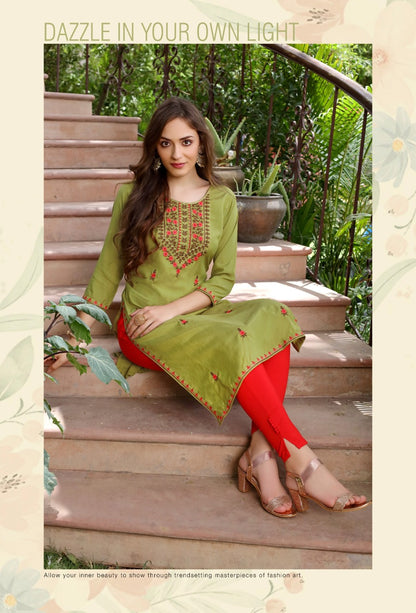 Laveena Rangmaya Imported Long Straight Kurti