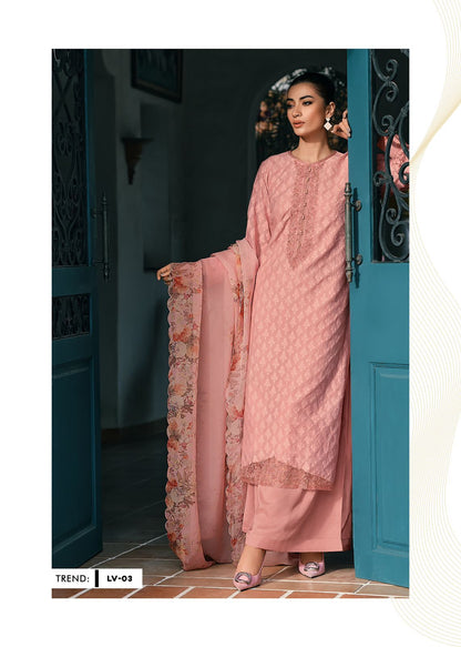 Lavender Varsha Fashions Cotton Pant Style Suits