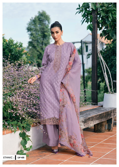 Lavender Varsha Fashions Cotton Pant Style Suits