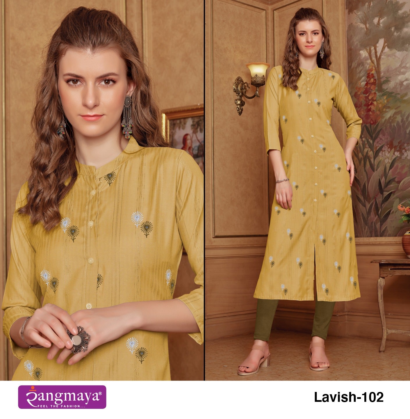 Lavish Rangmaya Imported Long Straight Kurti