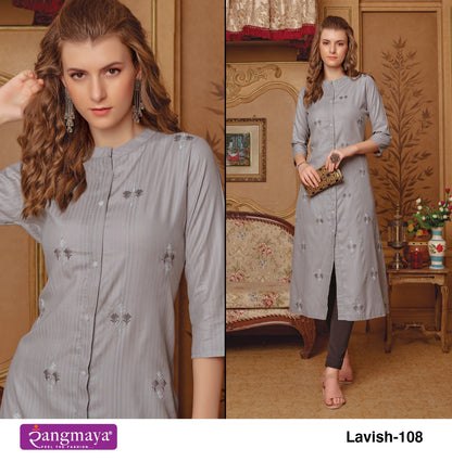 Lavish Rangmaya Imported Long Straight Kurti