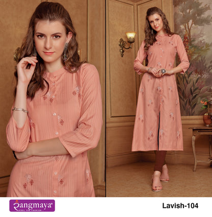 Lavish Rangmaya Imported Long Straight Kurti