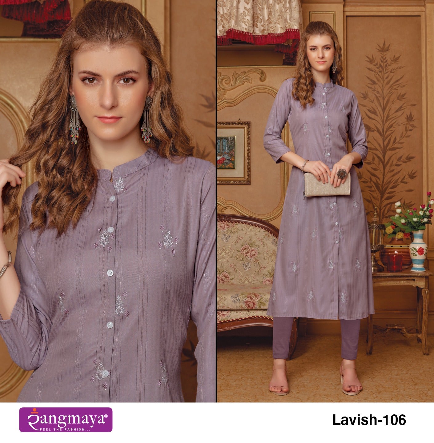 Lavish Rangmaya Imported Long Straight Kurti