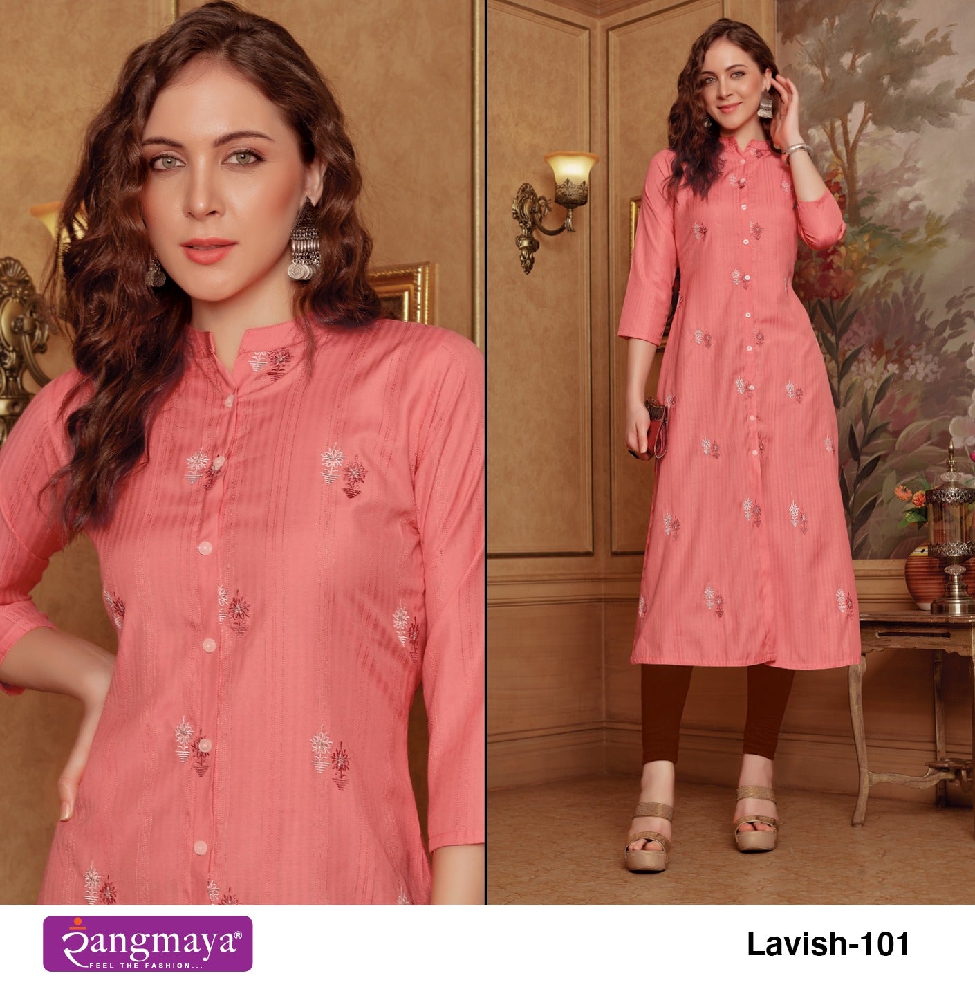 Lavish Rangmaya Imported Long Straight Kurti