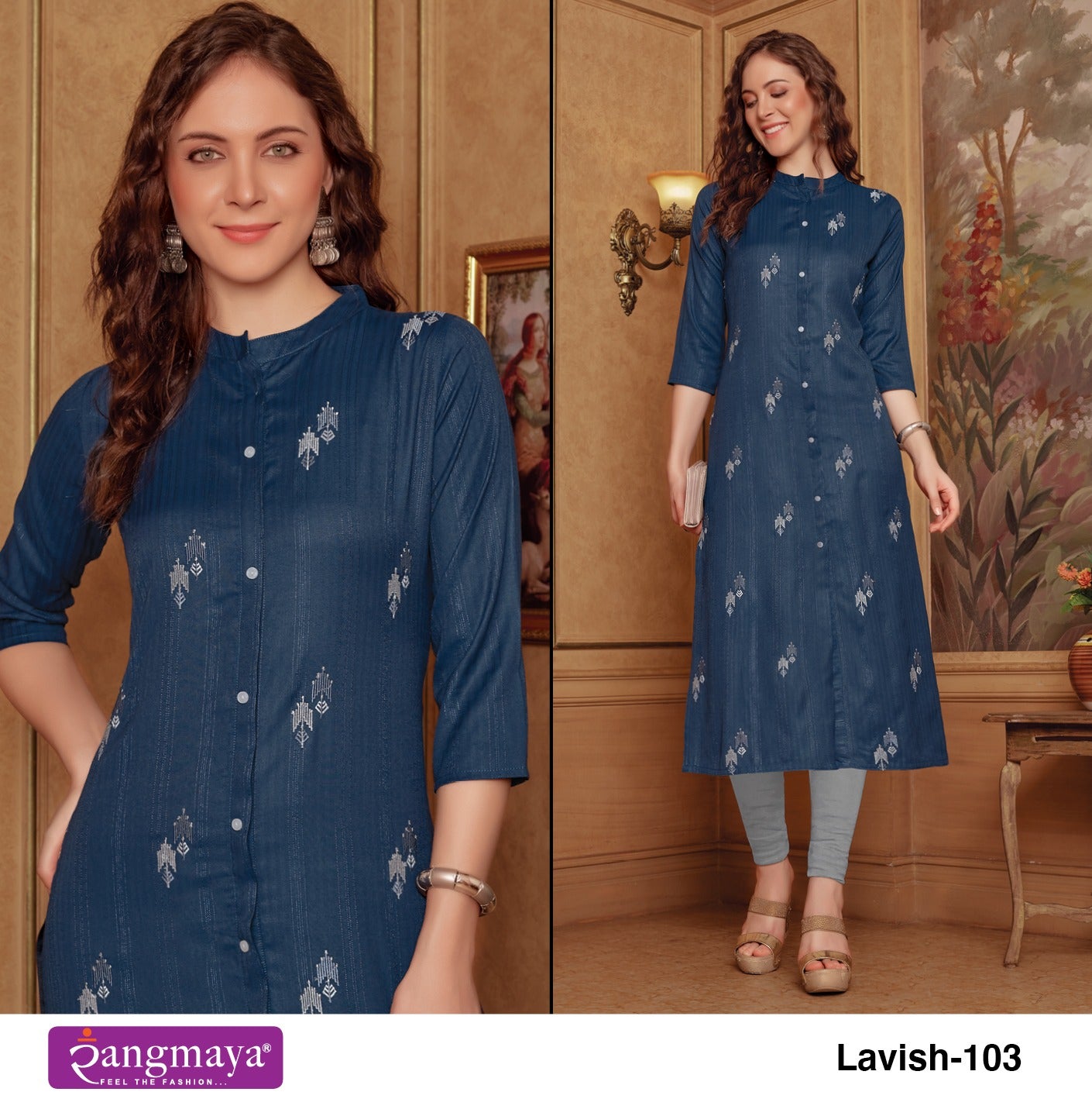 Lavish Rangmaya Imported Long Straight Kurti