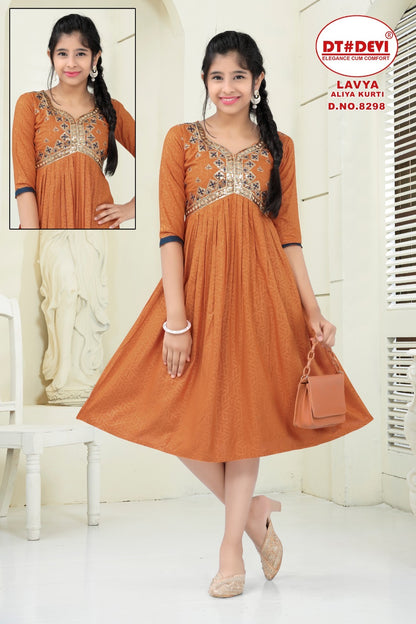 Lavya-8298 Dt Devi Rayon Girls Kurti