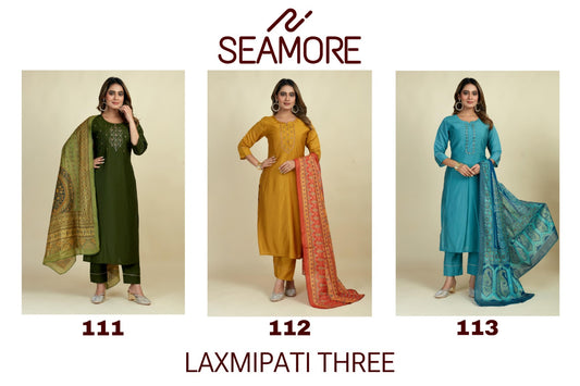 Laxmipati 3 Seamore Viscose Modal Readymade Pant Style Suits