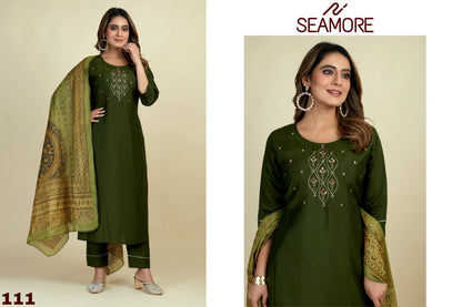Laxmipati 3 Seamore Viscose Modal Readymade Pant Style Suits