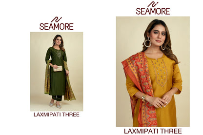 Laxmipati 3 Seamore Viscose Modal Readymade Pant Style Suits