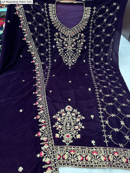 Leaf Nayandeep Velvet Suits