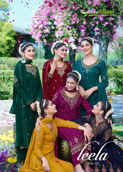 Leela Vol 2 Shree Shalika Fashion Georgette Pant Style Suits