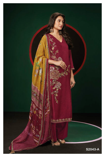Leelie 2043 Ganga Silk Plazzo Style Suits