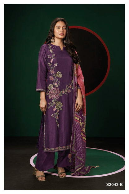 Leelie 2043 Ganga Silk Plazzo Style Suits