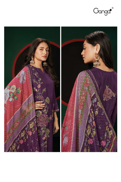 Leelie 2043 Ganga Silk Plazzo Style Suits