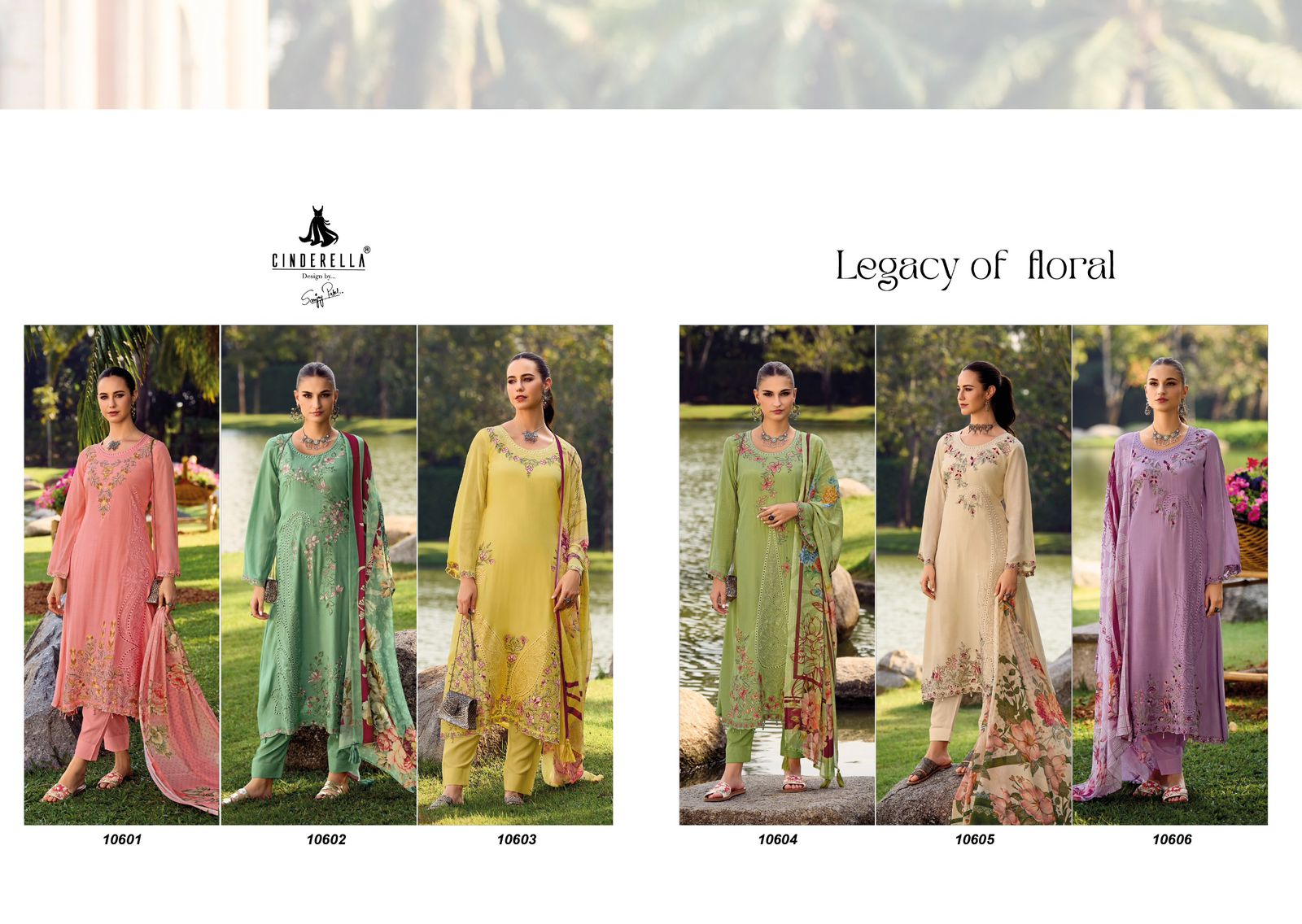 Legacy Of Floral Cinderella Bemberg Muslin Pant Style Suits