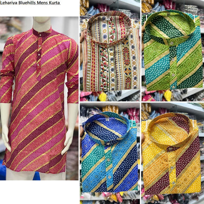 Lehariya Bluehills Cotton Mens Kurta