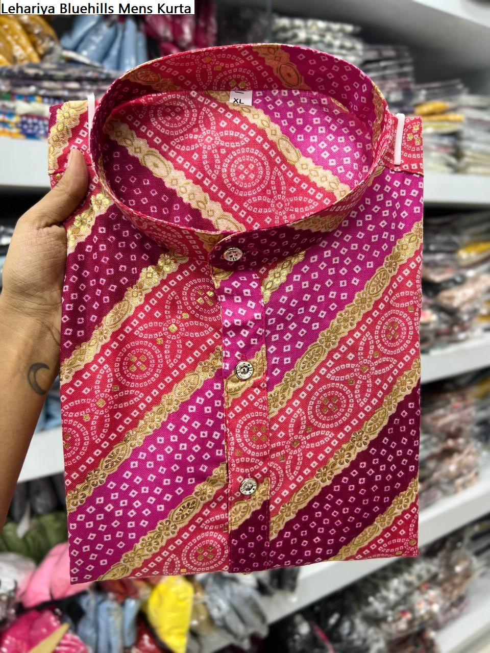 Lehariya Bluehills Cotton Mens Kurta