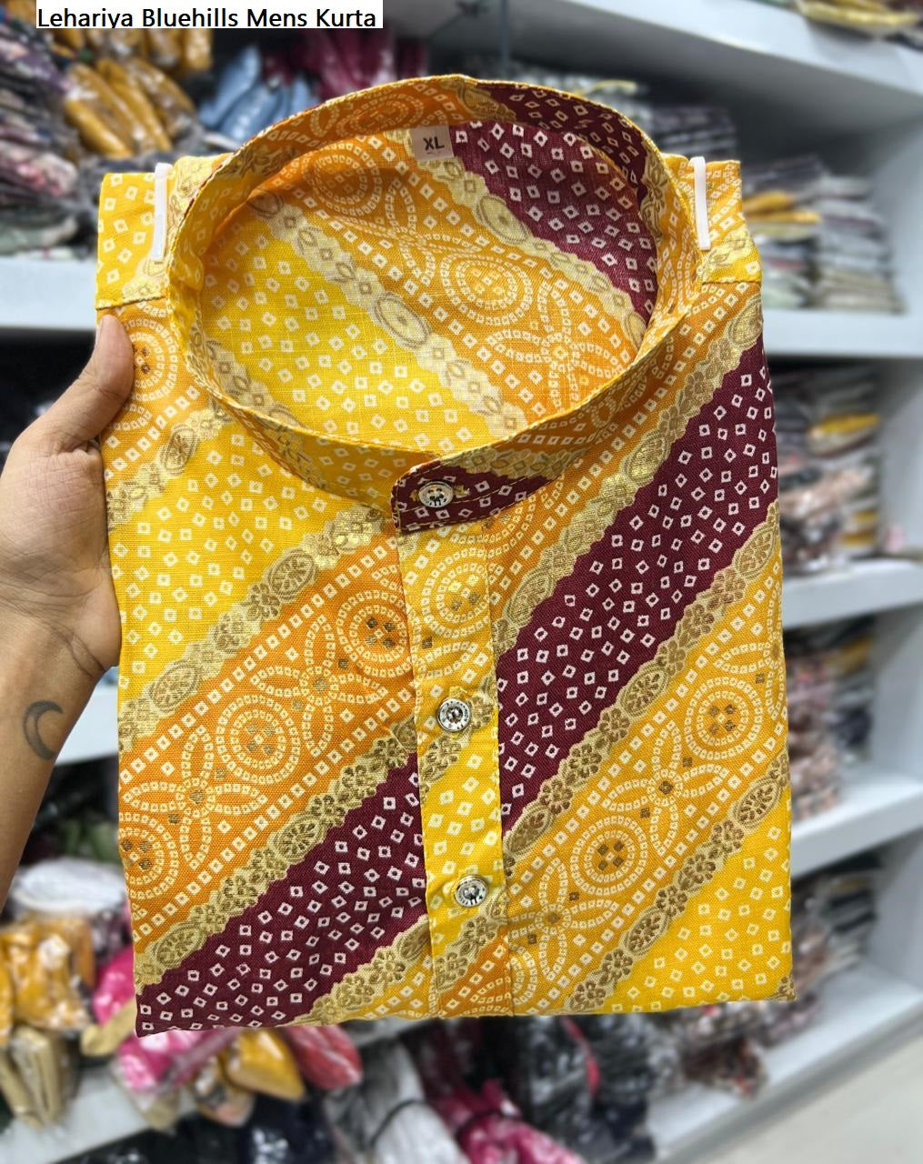 Lehariya Bluehills Cotton Mens Kurta