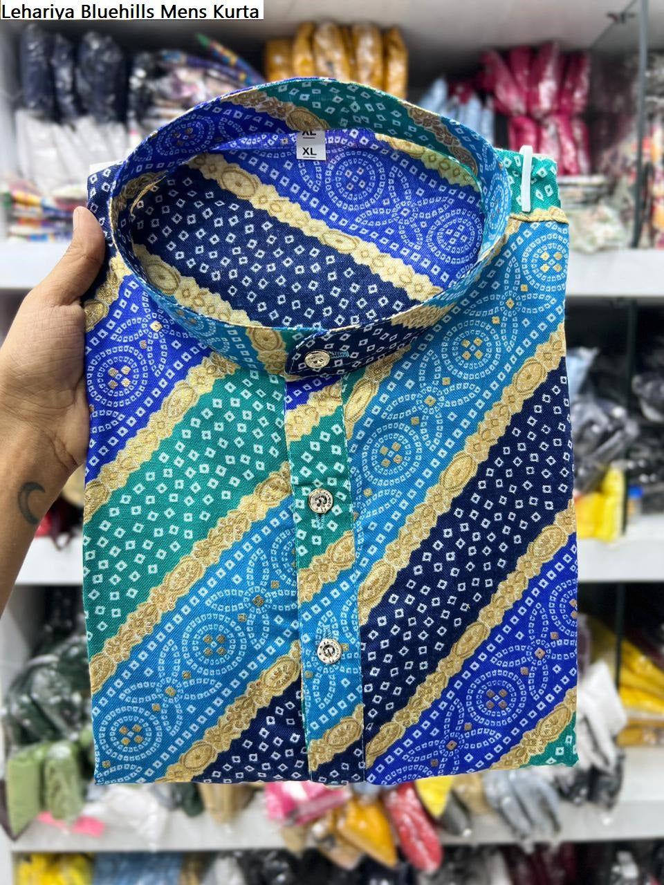 Lehariya Bluehills Cotton Mens Kurta