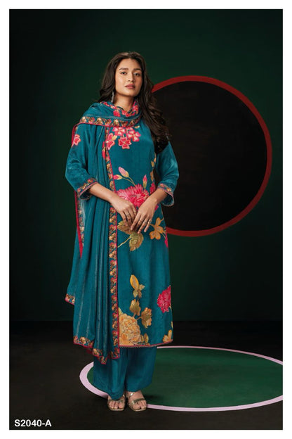 Leida 2040 Ganga Silk Plazzo Style Suits