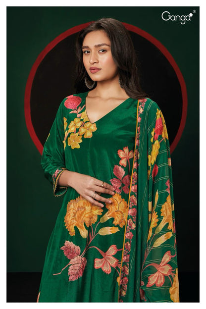 Leida 2040 Ganga Silk Plazzo Style Suits