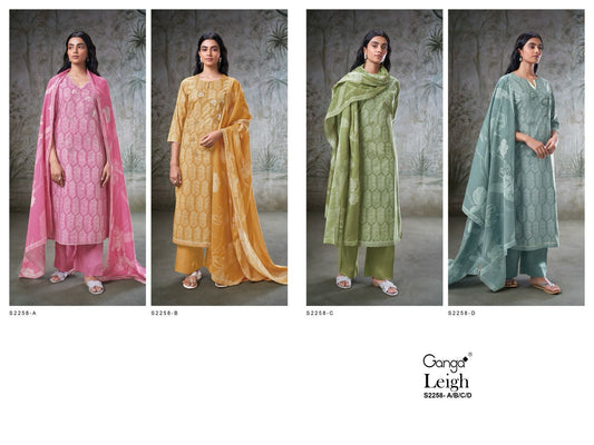Leigh-2258 Ganga Cotton Plazzo Style Suits