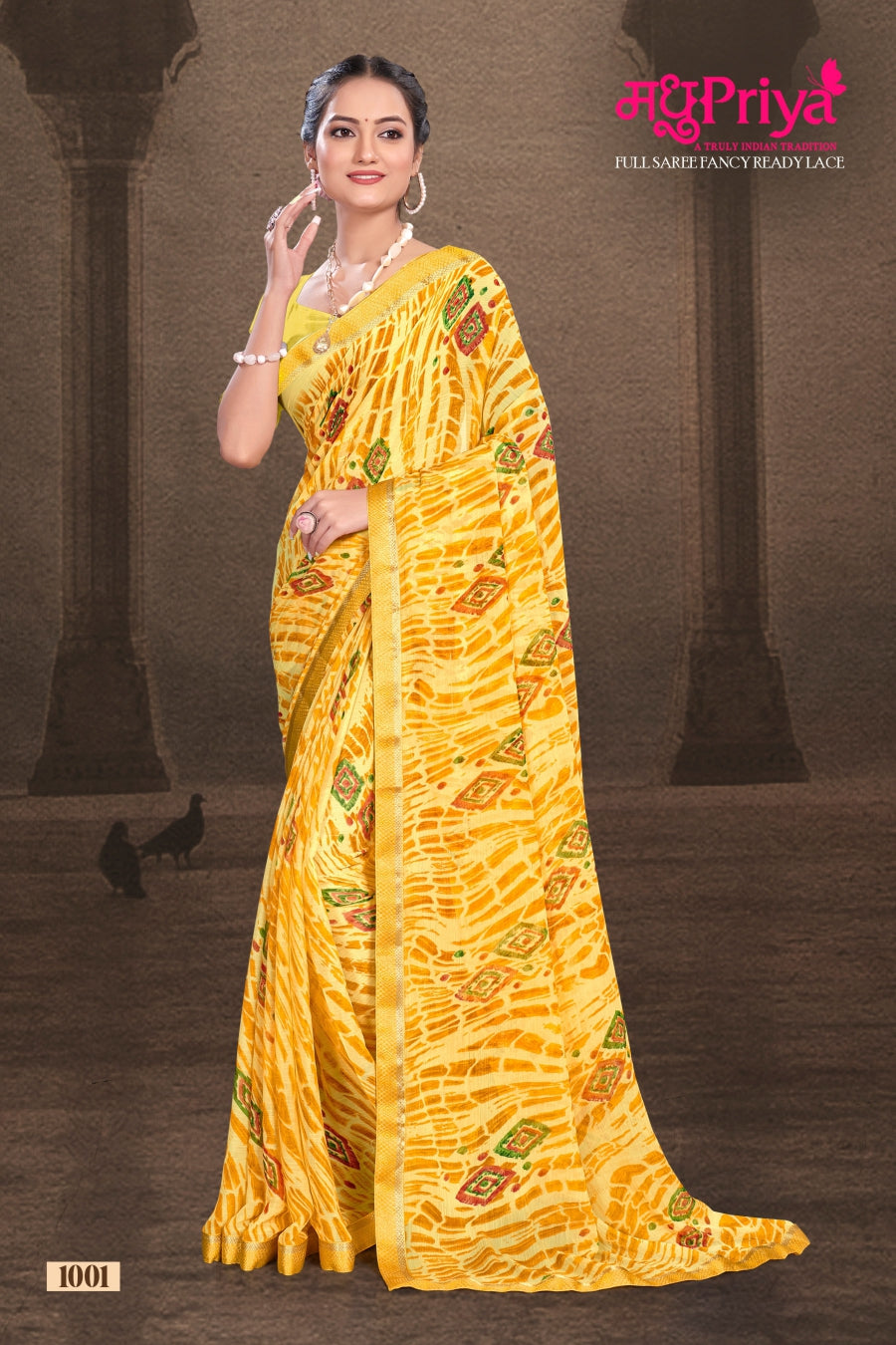 Lekha Madhupriya Chiffon Sarees